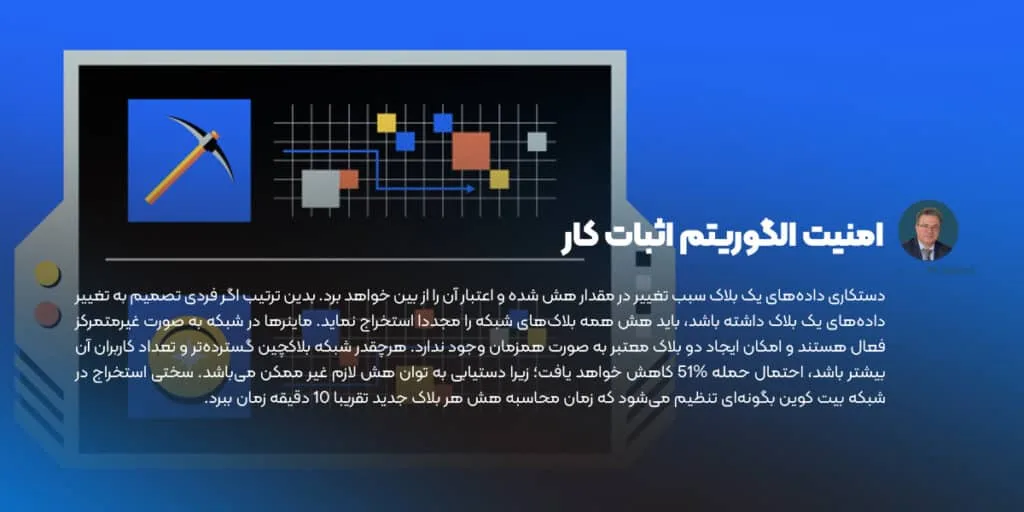 امنیت الگوریتم اثبات کار