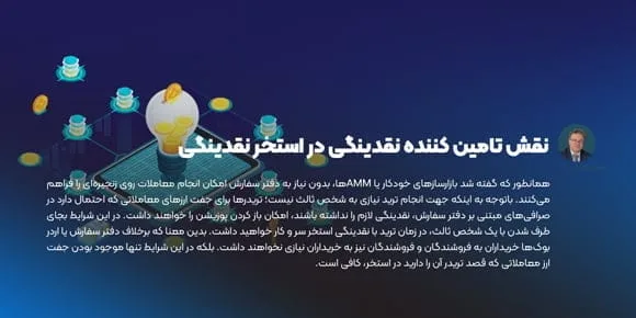 نقش تامین کننده نقدینگی در استخر نقدینگی